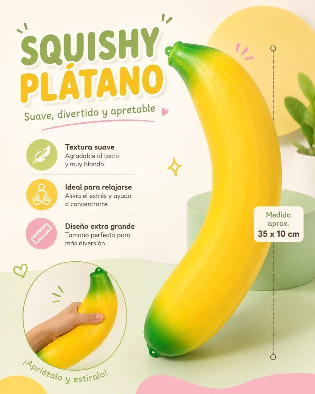 SQUISHY PLÁTANO GIGANTE 🍌💛 - Imagen 2